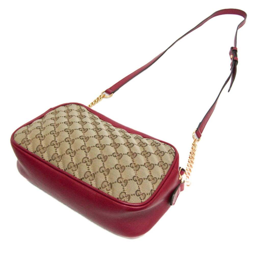 GUCCI Authentic Cream Leather GG Marmont Shoulder Bag - Picture 3 of 16